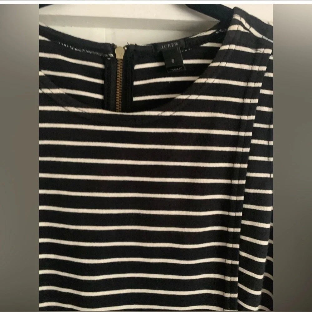J.Crew Black and White Striped Dress Sz 0